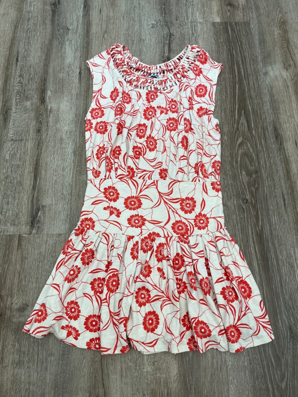Anthropologie Red Floral Mini Dress